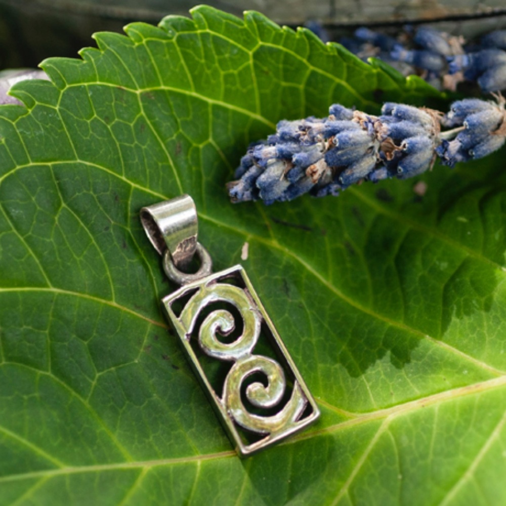 Sterling Silver Double Spiral Pendant